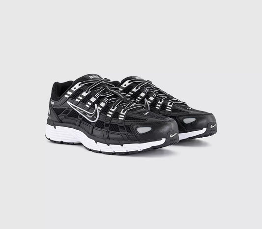Nike P-6000 - Black Black White Metallic Silver